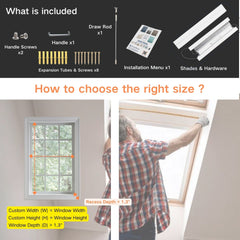 iHomeBlinds Skylight Classic Shades 100% Blackout & Light Filtering Skylight Cellular Blinds, Cordless Honeycomb Shades