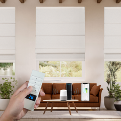 Motorized Roman Shades App, Alexa, Google Home Hardwired Motorized