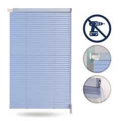 No Drill Mini Blinds 1 Inch Aluminum Slat Corded Control