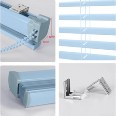 1 Inch Mini Blinds Aluminium Slat Corded Control