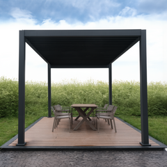 Louvered Pergola Aluminum Hardtop Outdoor Gazebo Model 168 Custom Size 10ft-15ft