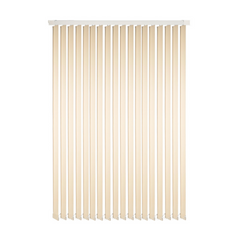 Motorized Classic Vertical Blinds Vinyl/Aluminum Slats Hardwired