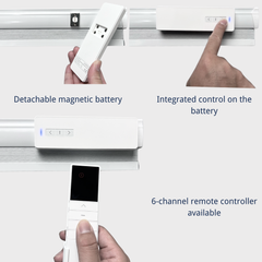 No Drill Detachable Battery Top Down Bottom Up Cellular Shades Dual Controller