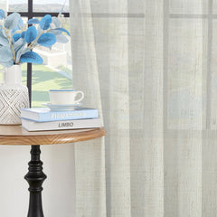 Textured Light Filtering Sheer Curtains