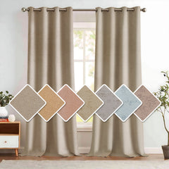 Custom Drapes Silk Texture 100% Blackout Drapes B