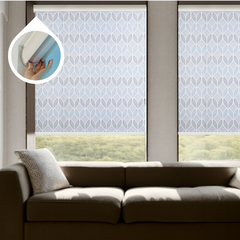 No Drill Corded Valance Roller Shades