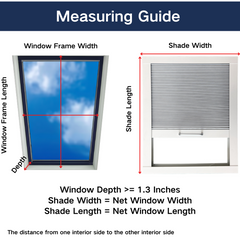 Skylight Shades 100% Blackout & Light Filtering Skylight Cellular Blinds, Cordless Honeycomb Shades