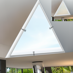 Fixed Cellular Shades for Triangular Windows & Skylights Custom Size Blackout Light Filtering Cellular